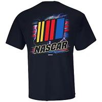 Men's Checkered Flag Sports Navy NASCAR  Lightning T-Shirt