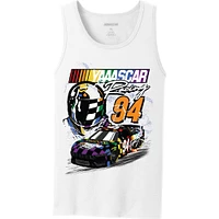 Débardeur blanc NASCAR YAAASCAR Pride Sports à damier pour hommes