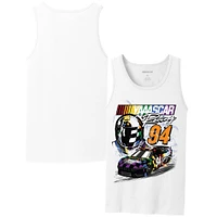 Débardeur blanc NASCAR YAAASCAR Pride Sports à damier pour hommes