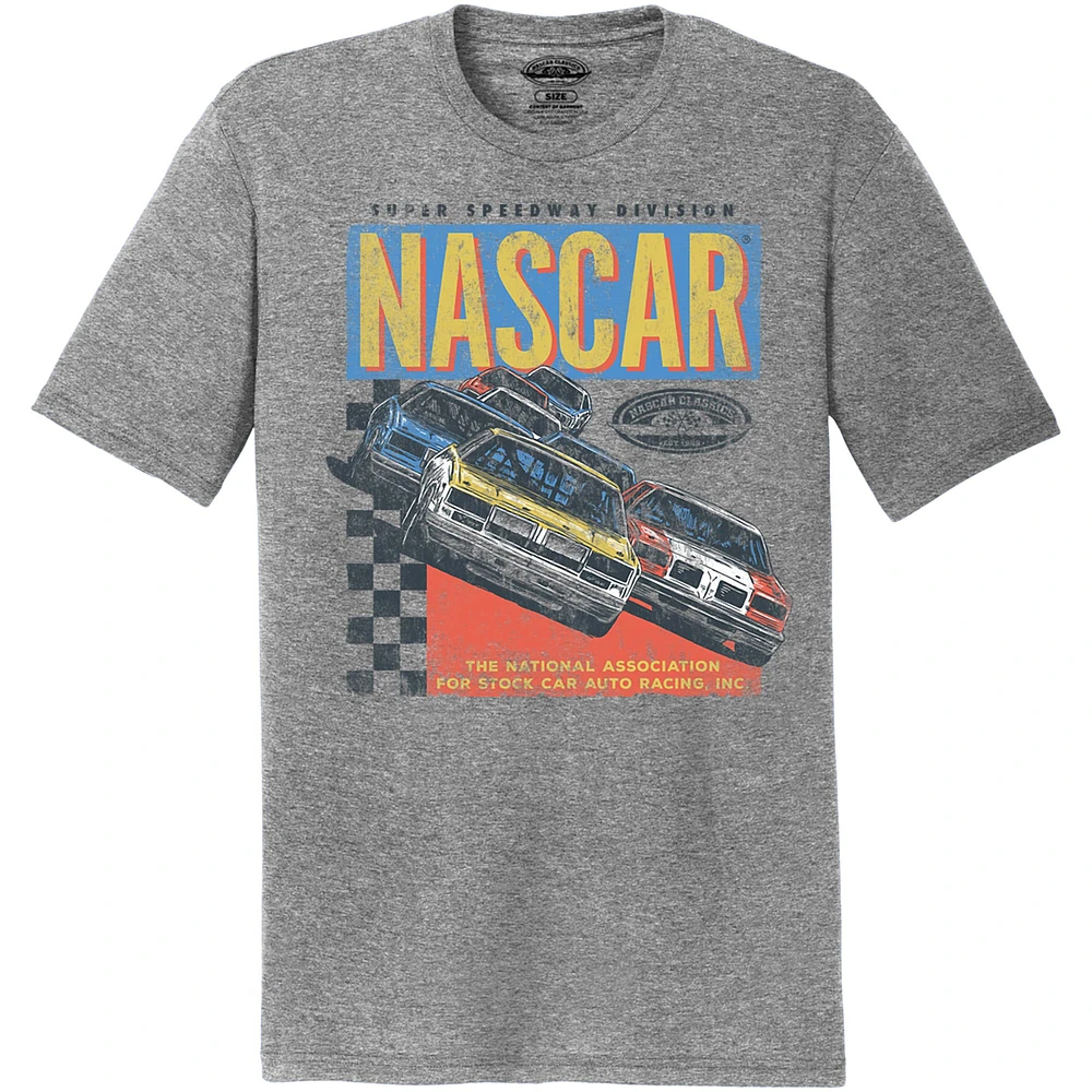 Men's E2 Apparel Gray NASCAR Super Speedway Division Tri-Blend T-Shirt