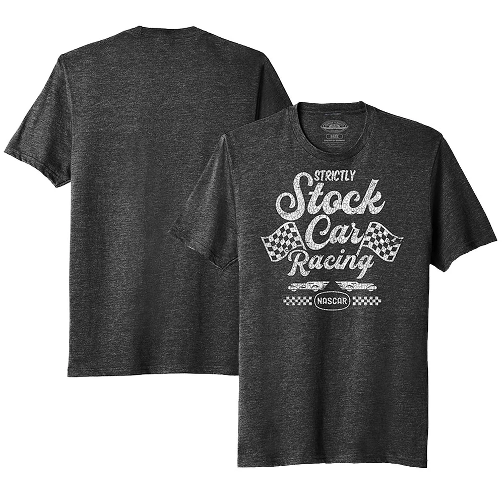 Men's Heather Black NASCAR Stock Car Tri-Blend T-Shirt