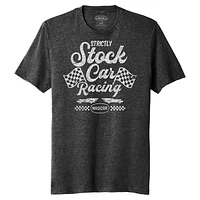 T-shirt triple mélange NASCAR Stock Car noir chiné pour homme