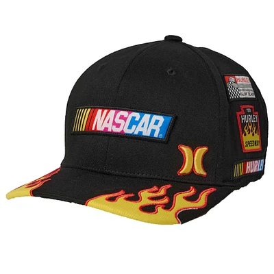 Casquette Hurley Black NASCAR Tri-Blend Flex Fit pour homme