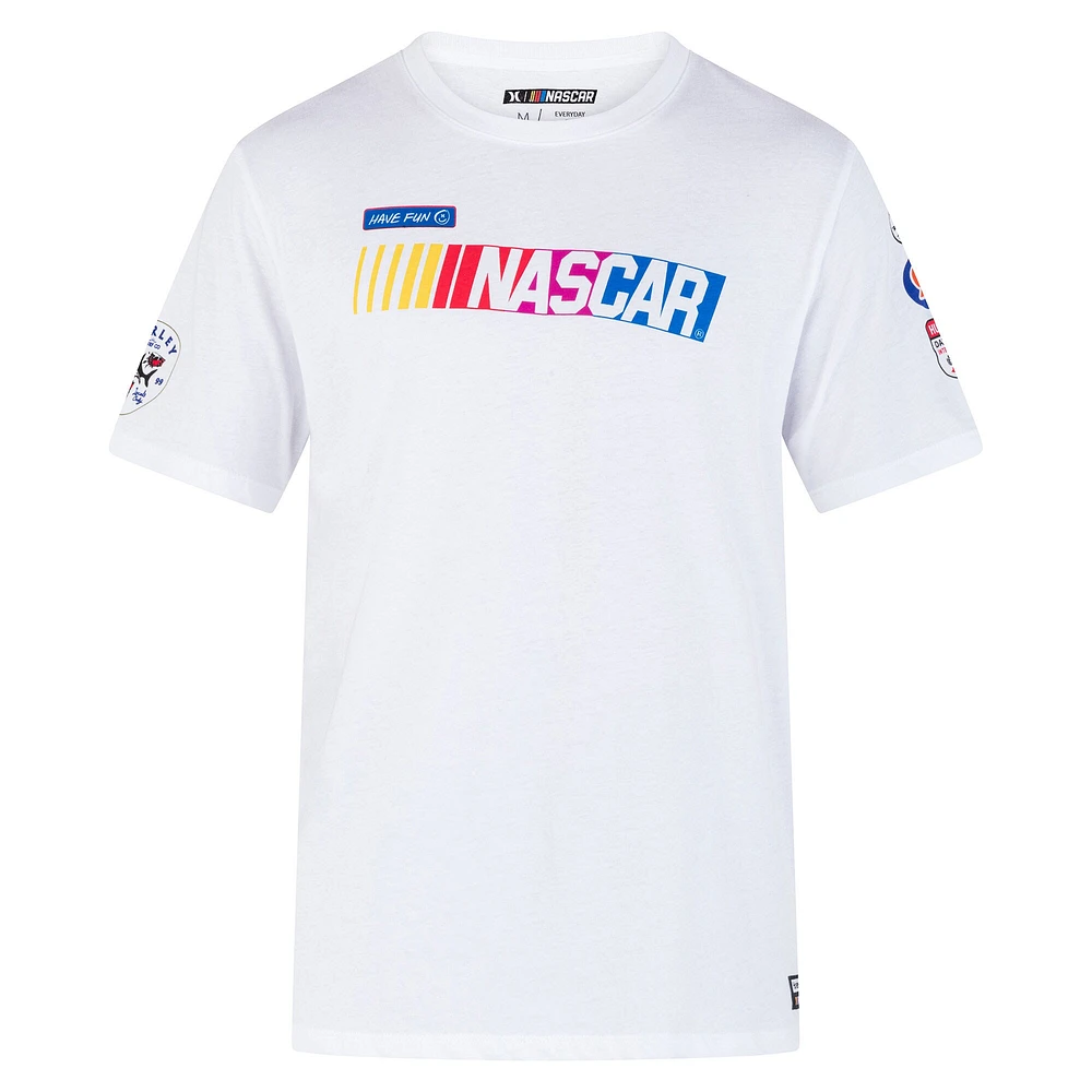 Men's Hurley x Everday White NASCAR Everyday Faster Patch T-Shirt