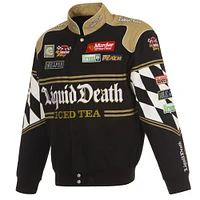 Men's JH Design Black NASCAR Liquid Death Full-Snap Twill Uniform Jacket