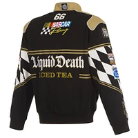 Men's JH Design Black NASCAR Liquid Death Full-Snap Twill Uniform Jacket