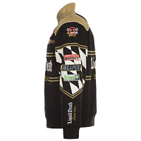 Men's JH Design Black NASCAR Liquid Death Full-Snap Twill Uniform Jacket