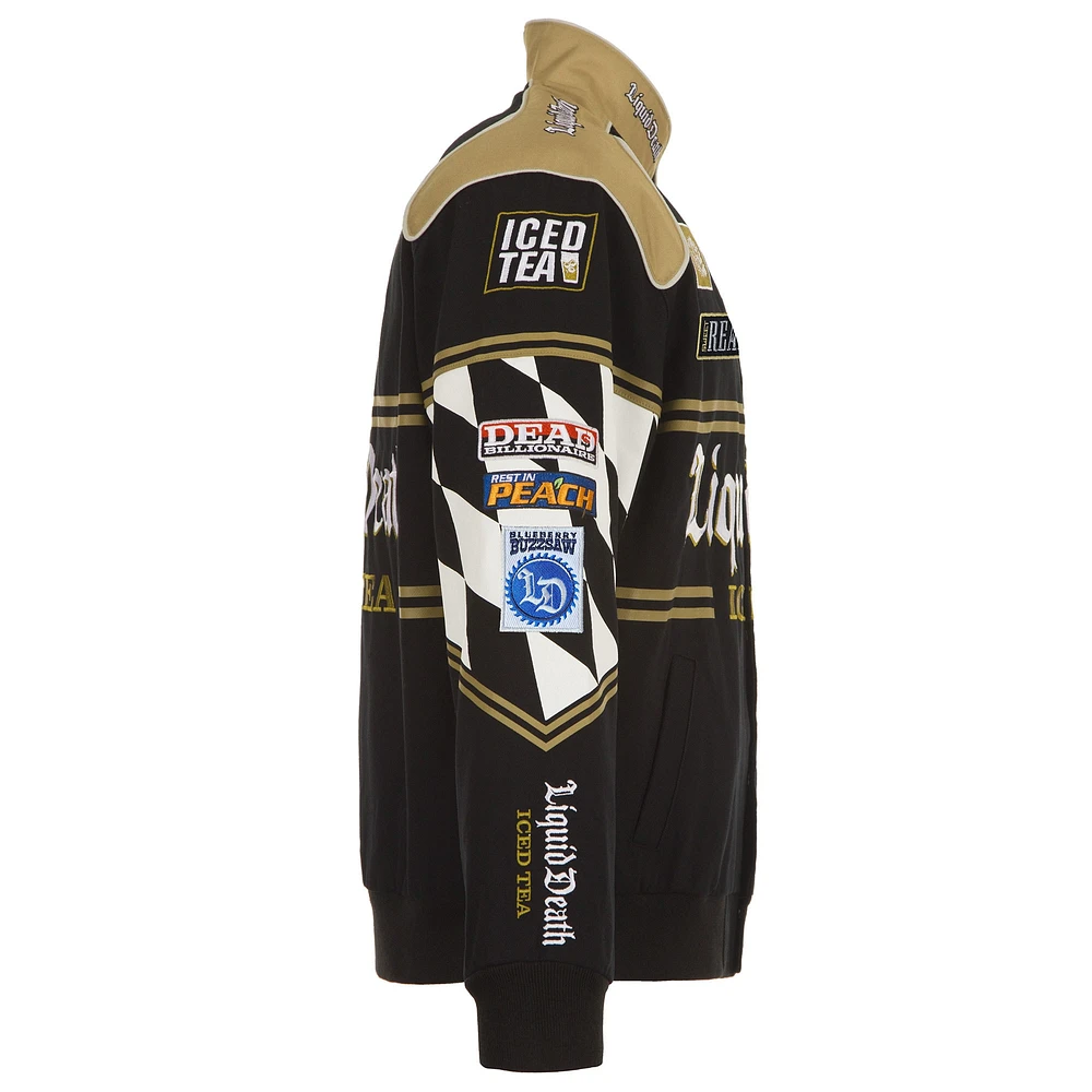 Men's JH Design Black NASCAR Liquid Death Full-Snap Twill Uniform Jacket