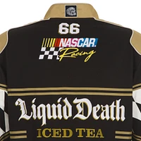 Men's JH Design Black NASCAR Liquid Death Full-Snap Twill Uniform Jacket