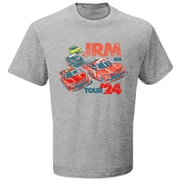 Men's JR Motorsports Official Team Apparel Heather Gray 2024 Schedule T-Shirt