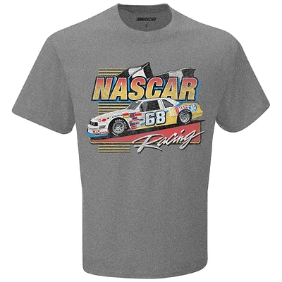 T-shirt NASCAR gris voiture de course pour hommes