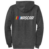 Men's NASCAR Heather Charcoal Full-Zip Hoodie