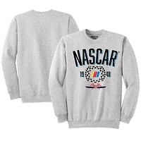 Men's NASCAR Heather Gray  Team Pullover Sweatshirt