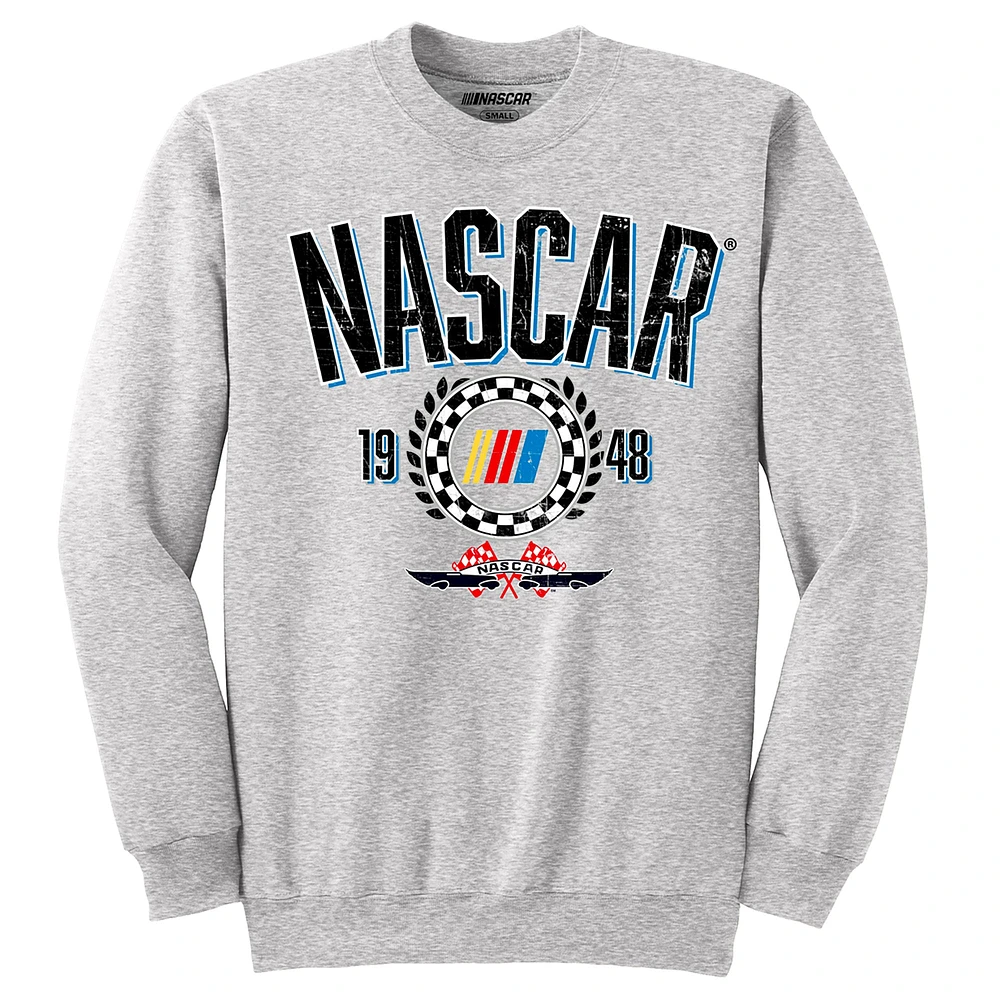 Men's NASCAR Heather Gray  Team Pullover Sweatshirt