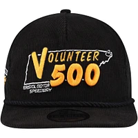 Men's New Era Black Bristol Motor Speedway Volunteer 500 Retro Cord Golfer Adjustable Hat