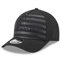 Casquette ajustable noire NASCAR American Flag 9FORTY M-Crown A-Frame pour homme de New Era