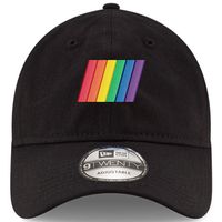 Men's New Era Black NASCAR Icon Pride 9TWENTY Adjustable Hat