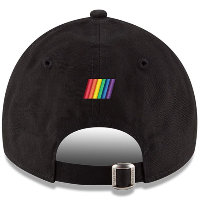 Casquette réglable NASCAR Wordmark Pride 9TWENTY New Era pour homme, noire