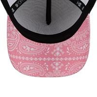 Men's New Era  Pink 9FORTY A-Frame Trucker Paisley Adjustable Hat