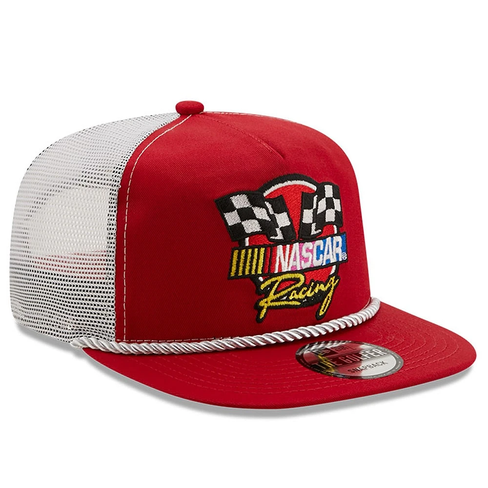 Men's New Era Red/White NASCAR Golfer Snapback Adjustable Hat