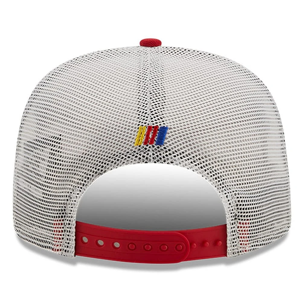 Men's New Era Red/White NASCAR Golfer Snapback Adjustable Hat