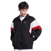 Men's Starter Black/Red NASCAR Yard Line Full-Zip Jacket