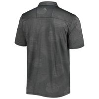 Men's Tommy Bahama Charcoal NASCAR Palm Coast Delray Frond IslandZone Polo