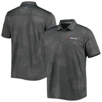 Men's Tommy Bahama Charcoal NASCAR Palm Coast Delray Frond IslandZone Polo