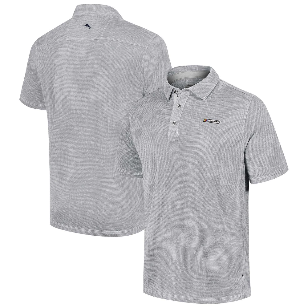 Men's Tommy Bahama Gray NASCAR Santiago Paradise Polo