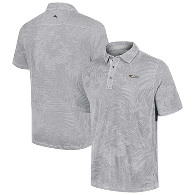 Polo Tommy Bahama gris NASCAR Santiago Paradise pour hommes