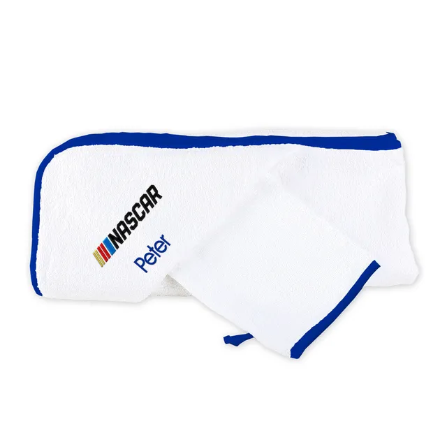 Infant White Chicago Cubs Personalized Hooded Towel & Mitt Set