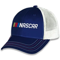 Unisex Checkered Flag Sports Blue NASCAR Trucker Adjustable Hat