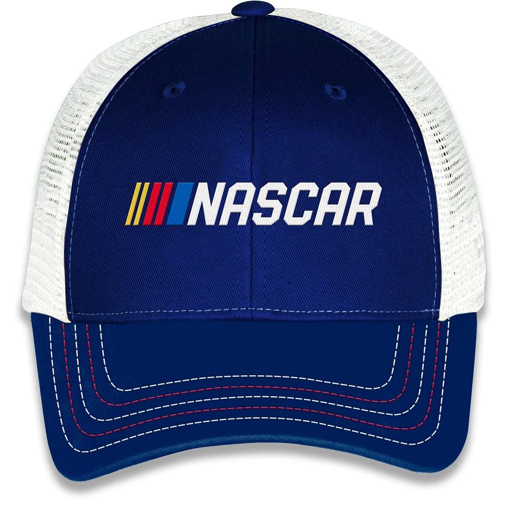 Unisex Checkered Flag Sports Blue NASCAR Trucker Adjustable Hat