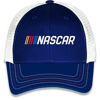 Unisex Checkered Flag Sports Blue NASCAR Trucker Adjustable Hat
