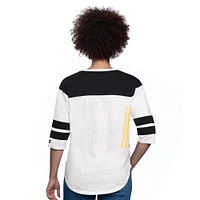 T-shirt à manches 3/4 blanc Starter NASCAR Grand Slam pour femme