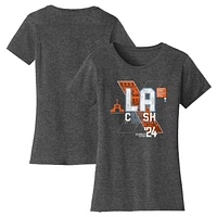 Women's Checkered Flag Sports  Charcoal 2024 Clash at the Coliseum Graphic Scoop Neck T-Shirt