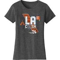 Women's Checkered Flag Sports  Charcoal 2024 Clash at the Coliseum Graphic Scoop Neck T-Shirt