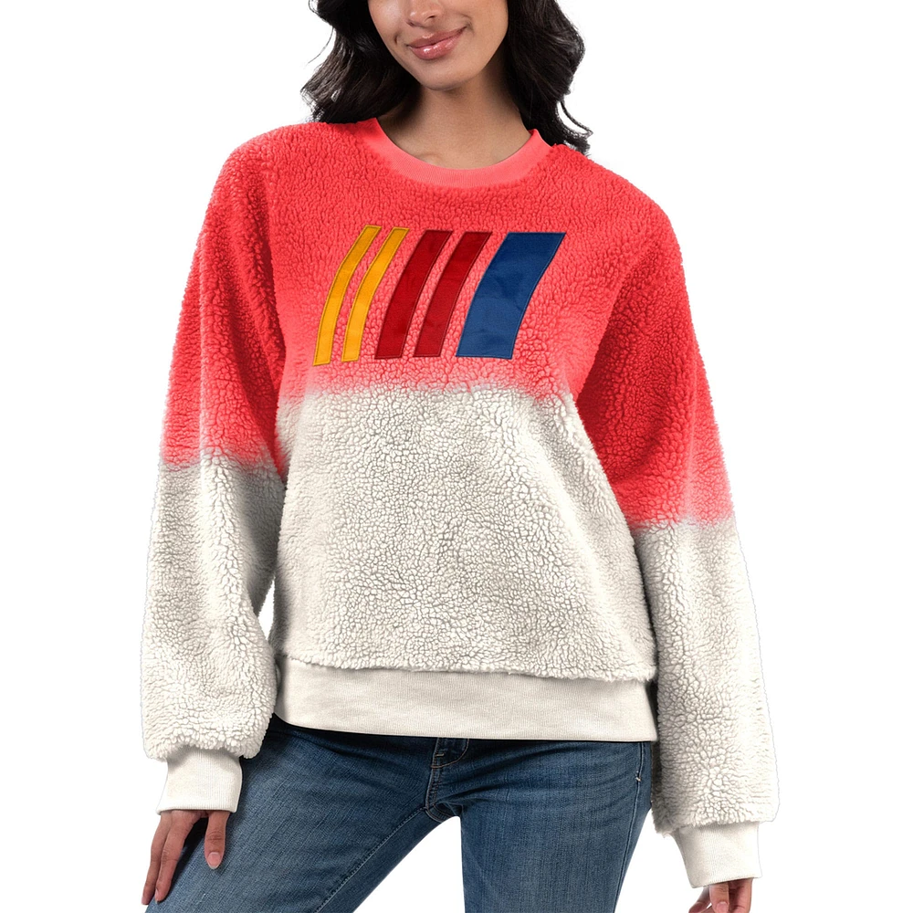 Women's G-III 4Her by Carl Banks Pink NASCAR Merchandise Double Score Sherpa Sweatshirt