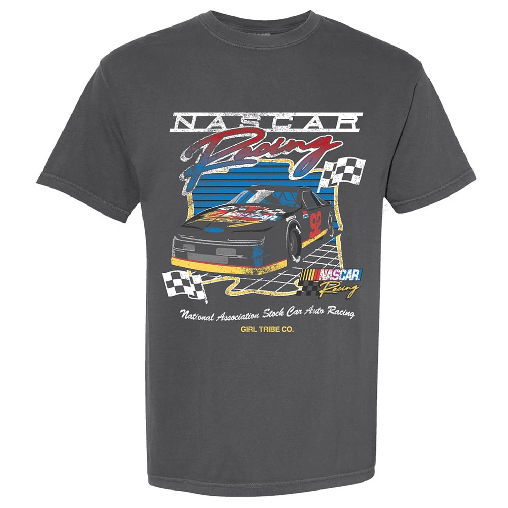 Women's Girl Tribe Co. Gray NASCAR Racer T-Shirt