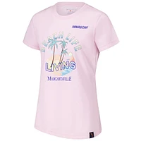 T-shirt NASCAR Beach Life rose Margaritaville pour femme