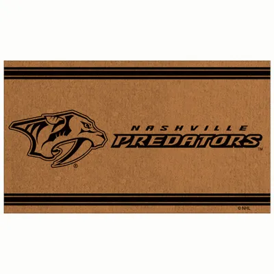 Nashville Predators 30'' x 18'' Logo Turf Mat - Brown