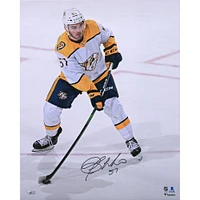 Dante Fabbro Nashville Predators Autographed 16" x 20" White Jersey Skating Photograph