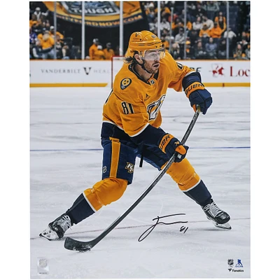 Jonathan Marchessault Nashville Predators Autographed 16" x 20" Gold Jersey Shooting Photograph