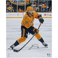 Jonathan Marchessault Nashville Predators Autographed 16" x 20" Gold Jersey Shooting Photograph
