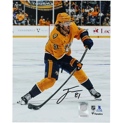 Jonathan Marchessault Nashville Predators Autographed 8" x 10" Gold Jersey Shooting Photograph