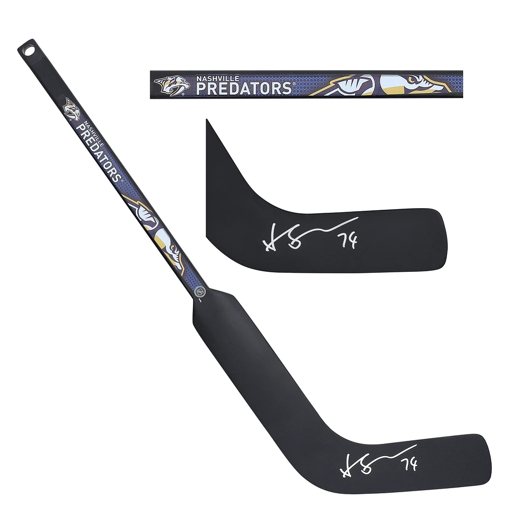 Juuse Saros Nashville Predators Autographed Mini Composite Goalie Stick