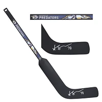 Juuse Saros Nashville Predators Autographed Mini Composite Goalie Stick