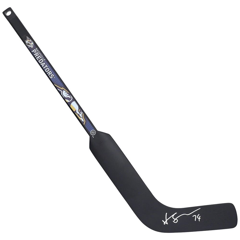 Juuse Saros Nashville Predators Autographed Mini Composite Goalie Stick