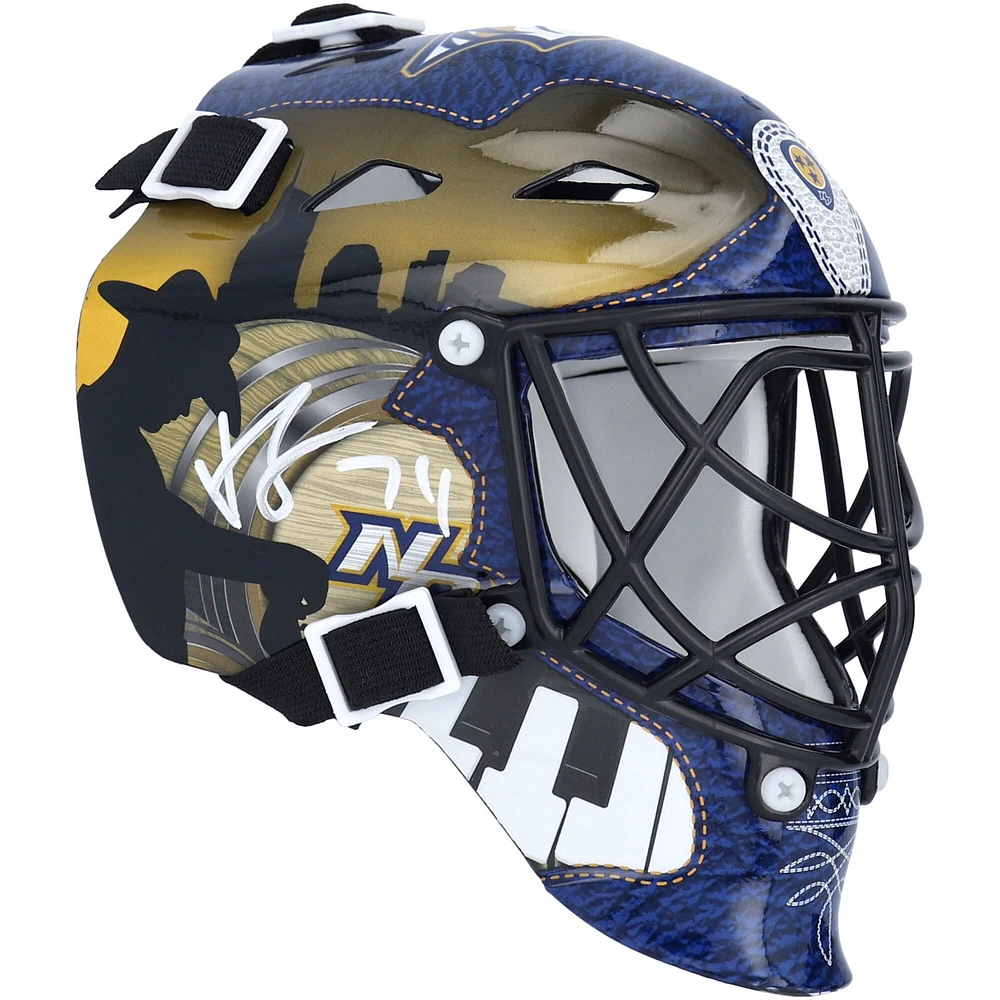 Juuse Saros Nashville Predators Autographed Mini Goalie Mask