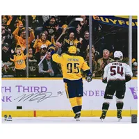 Juuse Saros Nashville Predators Fanatics Authentic Autographed adidas  Authentic 2022 Stadium Series Jersey - Navy